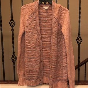 Pink acrylic cardigan